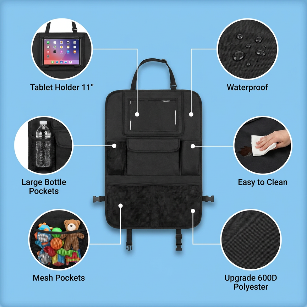 Lumy™ Car Organizer - Kids Travel Companion